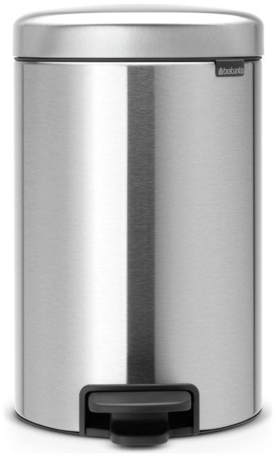 Brabantia - Newlcon 12 Litre Pedal Bin - Matt Steel
